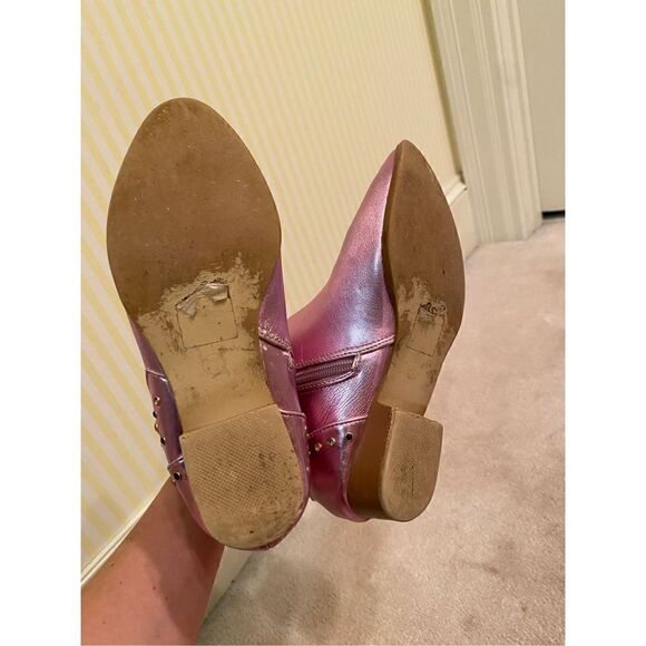 YOSI SAMRA Miss Dallas Embellished Cowboy Boot, Light Pink Metallic - Picture 7 of 7